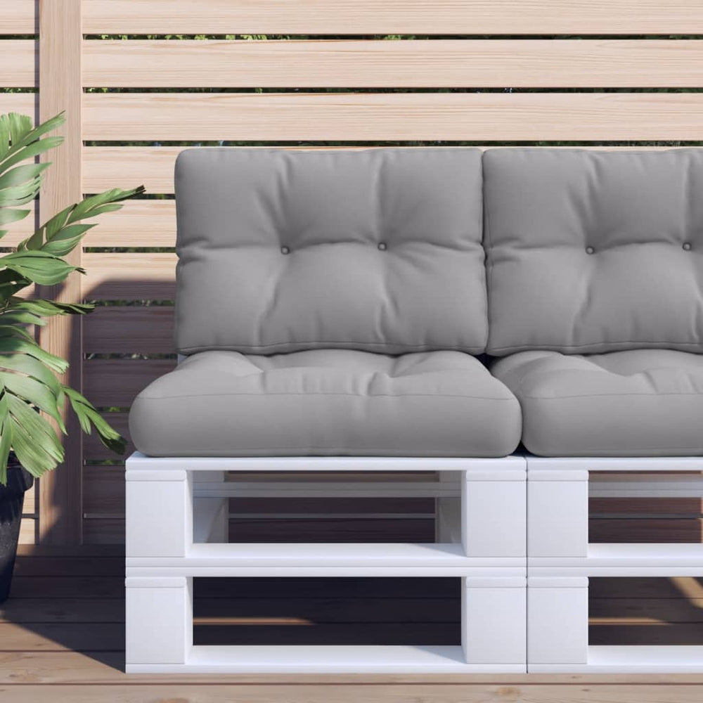 vidaXL Coussin de palette Gris 50x40x12 cm Tissu