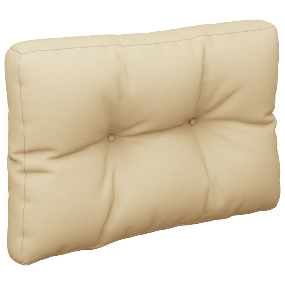 vidaXL Coussin de palette beige 50x40x12 cm Tissu