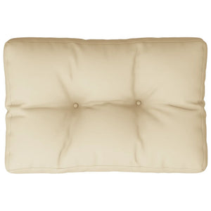 Palettenkissen Beige 50x40x12 cm Stoff