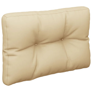 Palettenkissen Beige 60x40x12 cm Stoff