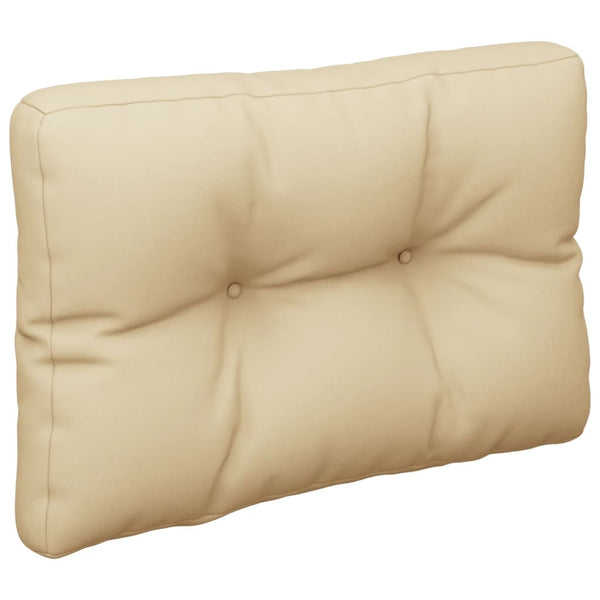 Palettenkissen Beige 60x40x12 cm Stoff