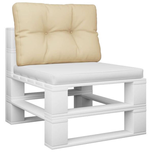 Palettenkissen Beige 60x40x12 cm Stoff