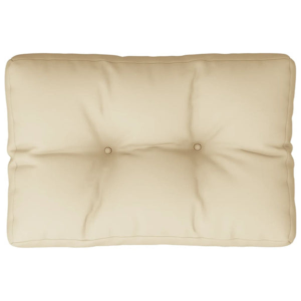 Palettenkissen Beige 60x40x12 cm Stoff