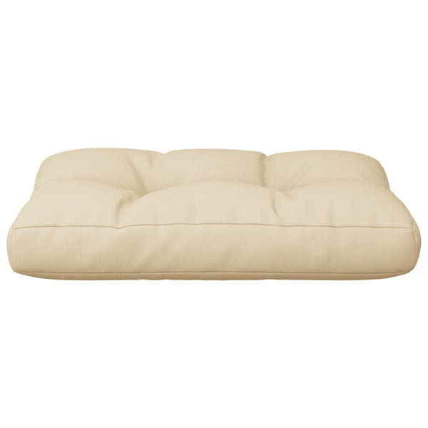 Palettenkissen Beige 60x40x12 cm Stoff