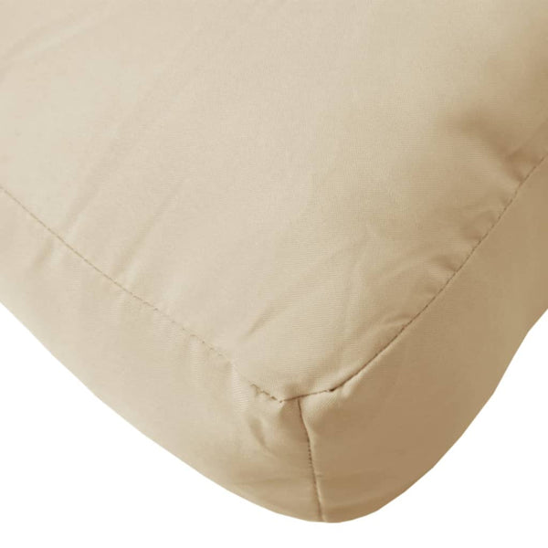 Palettenkissen Beige 60x40x12 cm Stoff