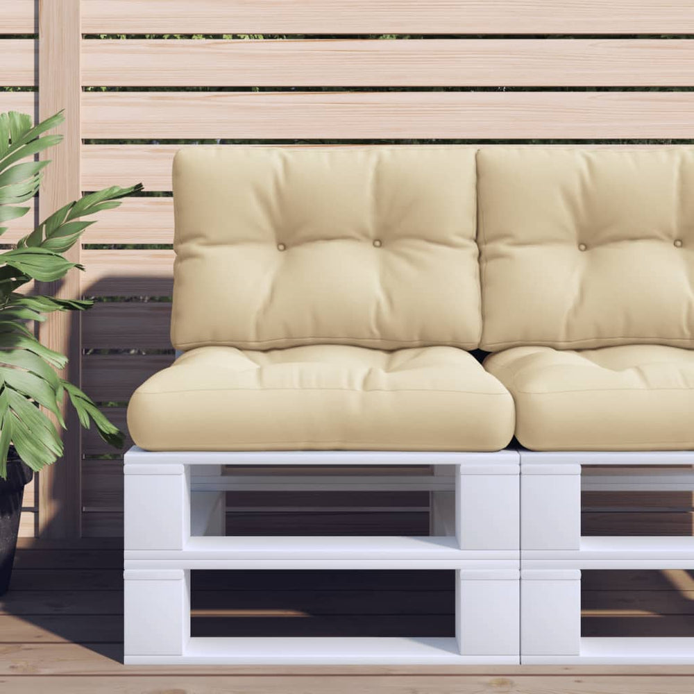 vidaXL Coussin de palette Beige 60x40x12 cm Tissu