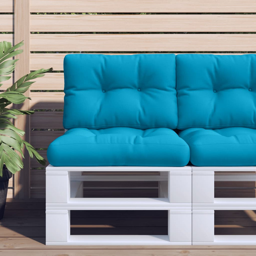 vidaXL Coussins de palette Bleu 60x40x12 cm Tissu