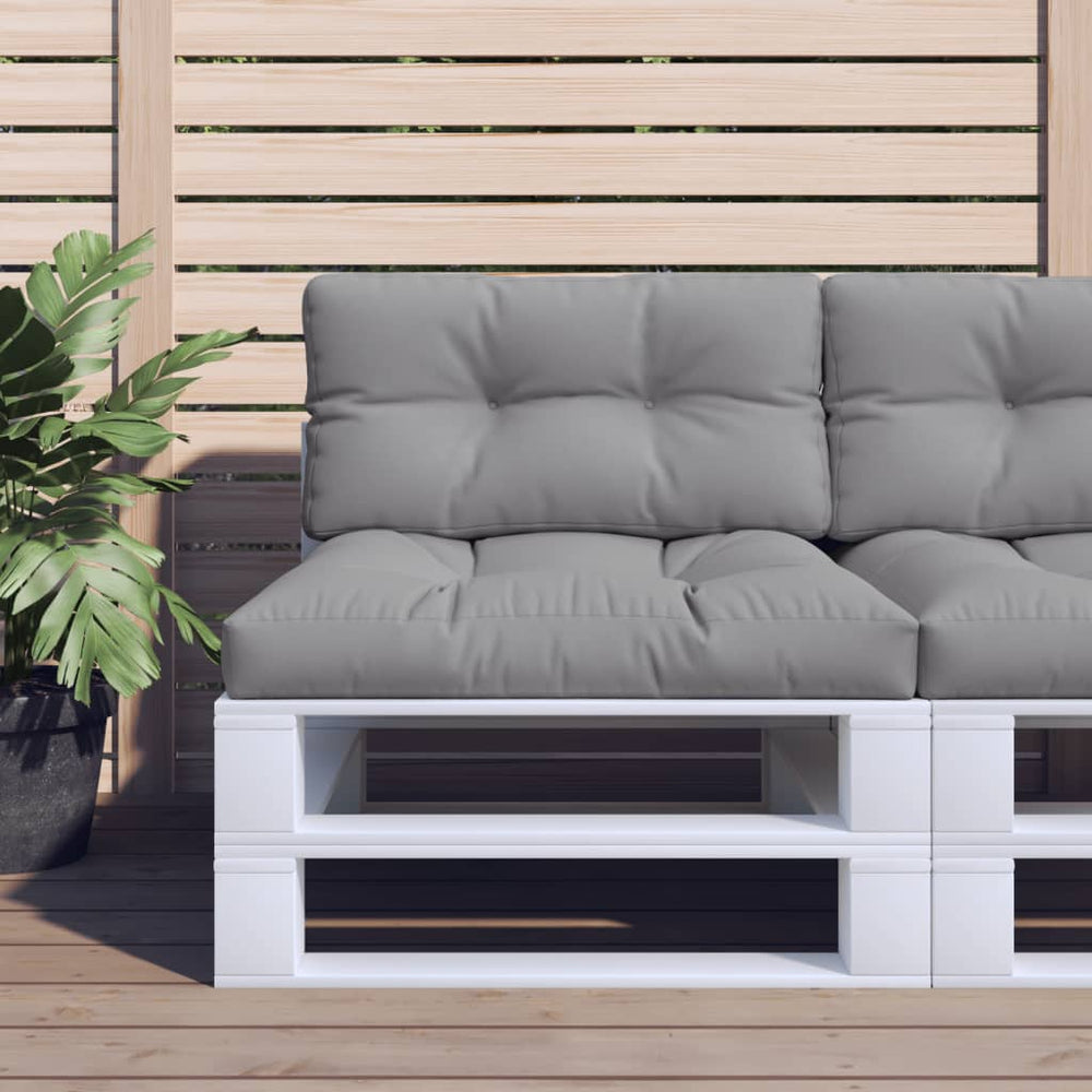vidaXL Coussin de palette gris 70x40x12 cm en tissu