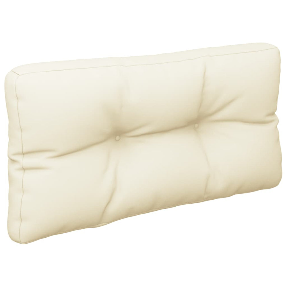 vidaXL Coussin de palette crème 70x40x12 cm tissu