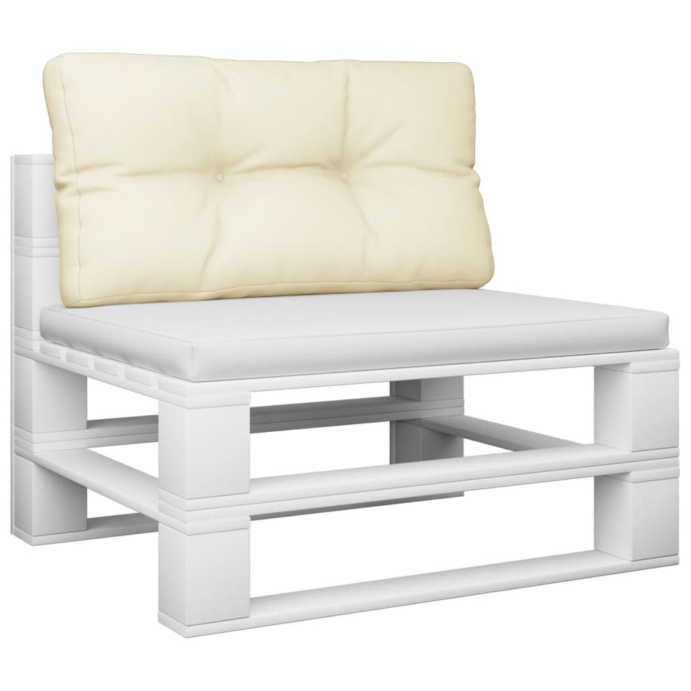 vidaXL Coussin de palette crème 80x40x12 cm Tissu