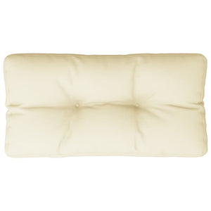 Palettenkissen Creme 80x40x12 cm Stoff
