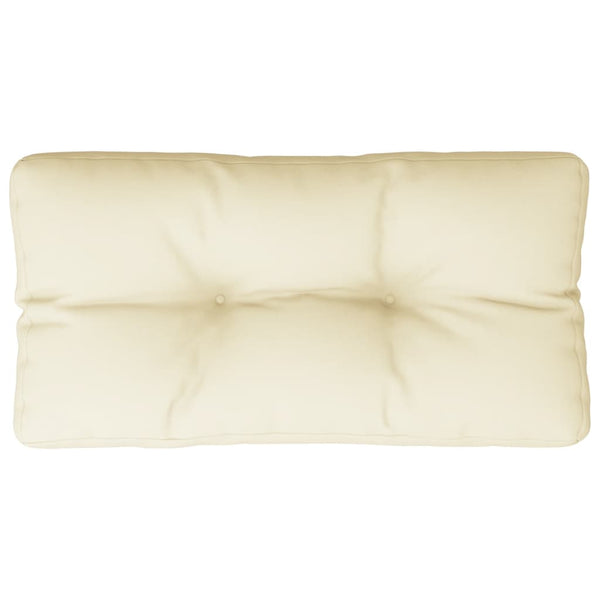 Palettenkissen Creme 80x40x12 cm Stoff