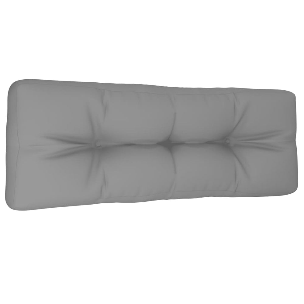 vidaXL Coussins de palette Gris 120x40x12 cm Tissu