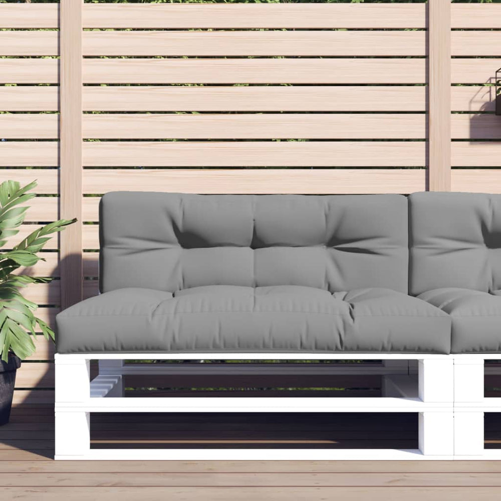 vidaXL Coussins de palette Gris 120x40x12 cm Tissu