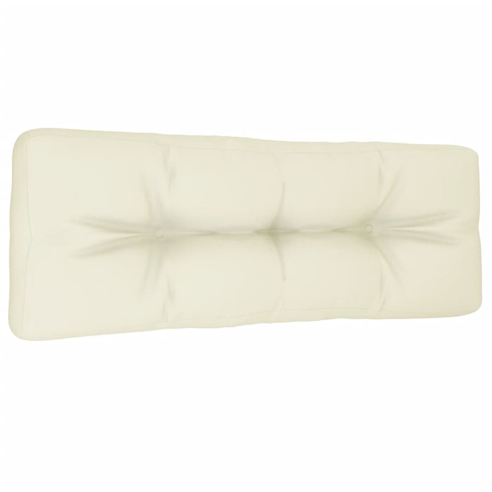 vidaXL Coussin de palette Crème 120x40x12 cm Tissu