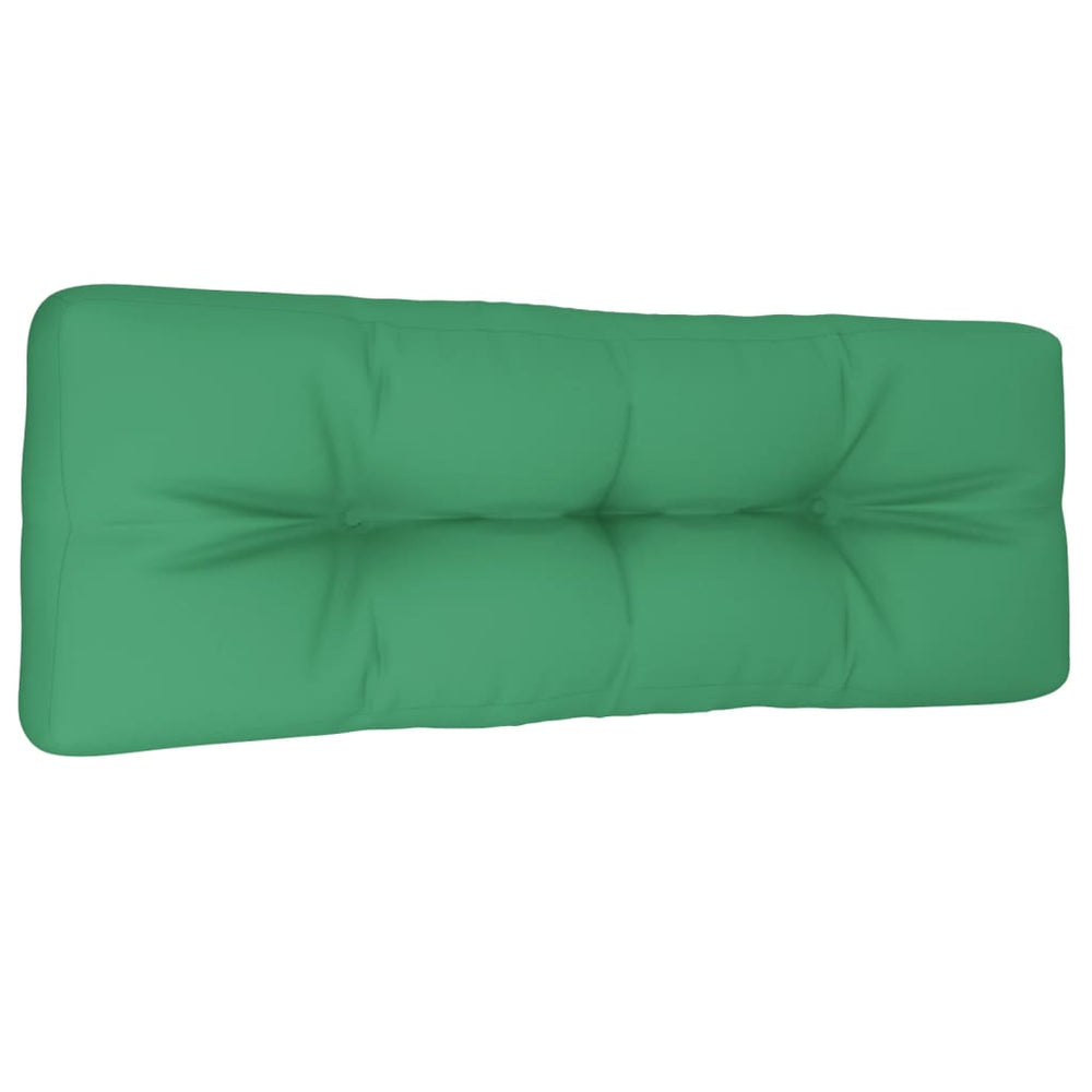 vidaXL Coussins de palette vert 120x40x12 cm tissu