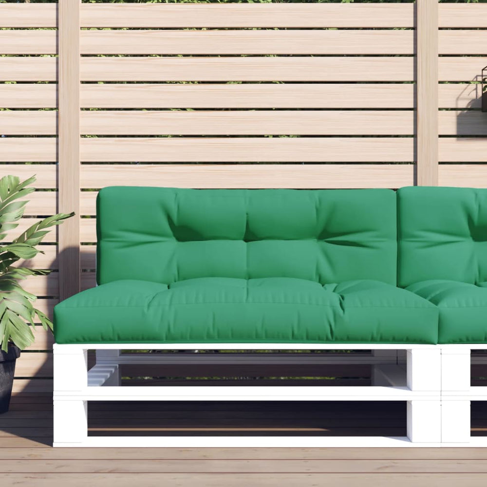 vidaXL Coussins de palette vert 120x40x12 cm tissu