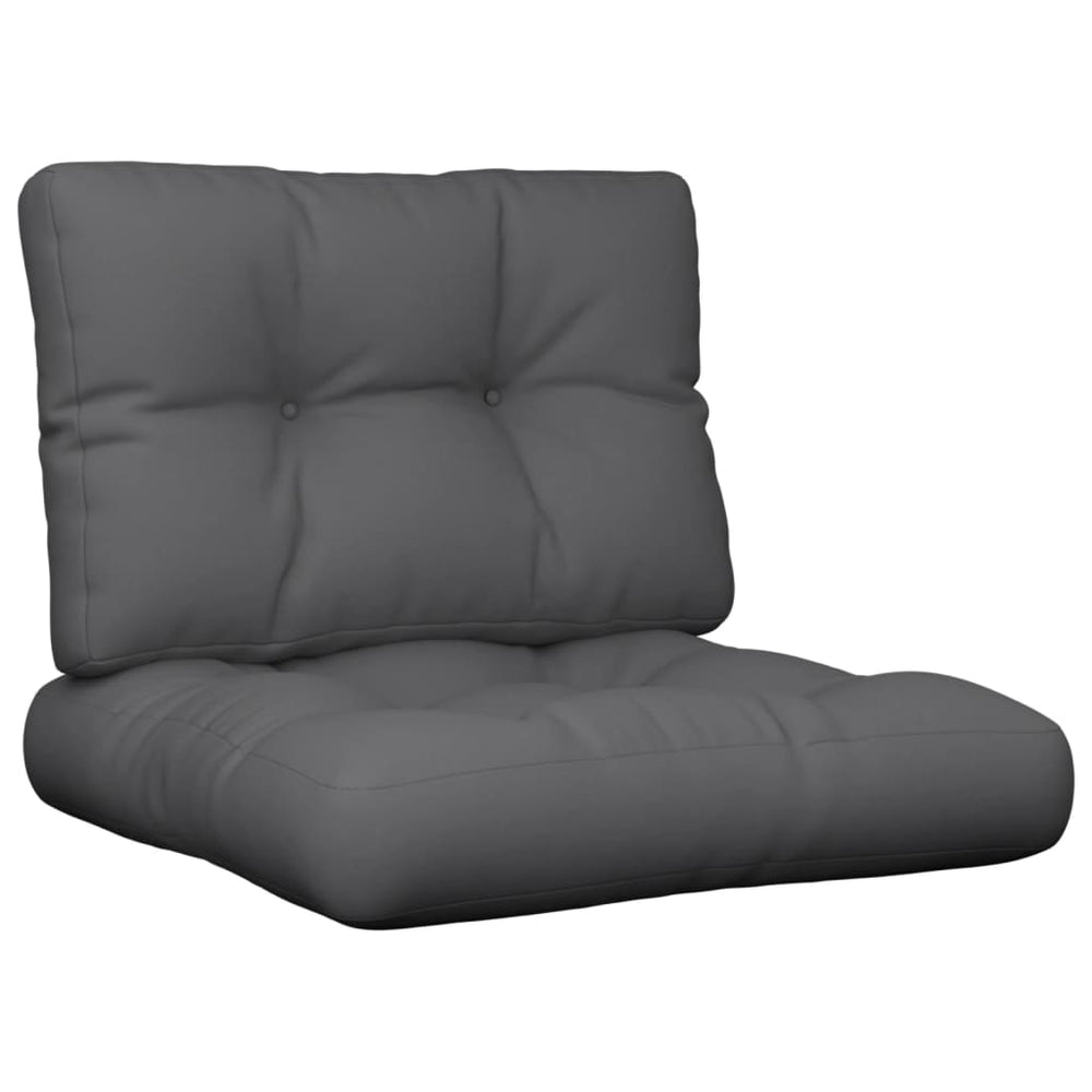 vidaXL Coussins de palette 2 pcs Anthracite Tissu