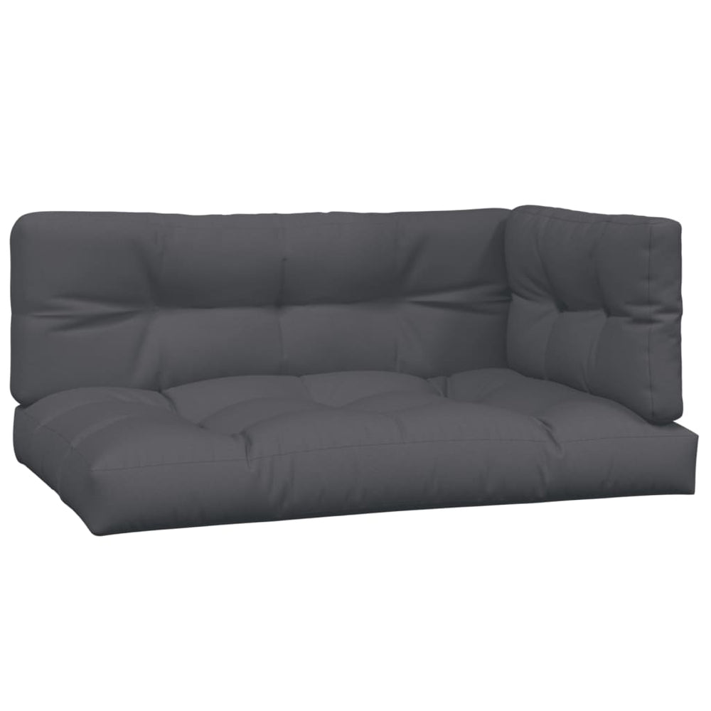vidaXL Coussins de palette 3 pcs Gris anthracite Tissu