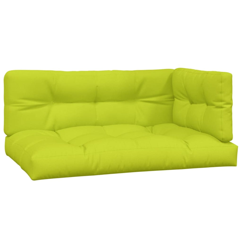 vidaXL Coussins de palette 3 pcs. Vert clair Tissu