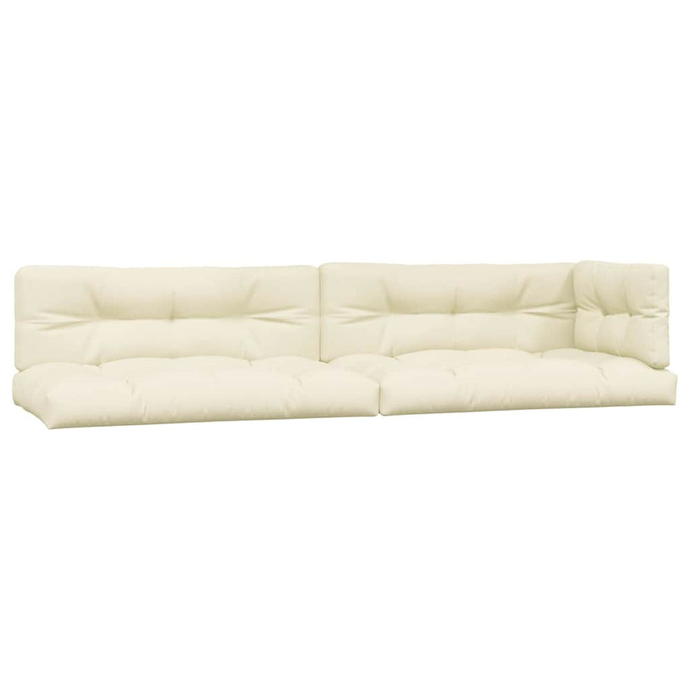 vidaXL Coussins de palette 5 pcs Crème Tissu