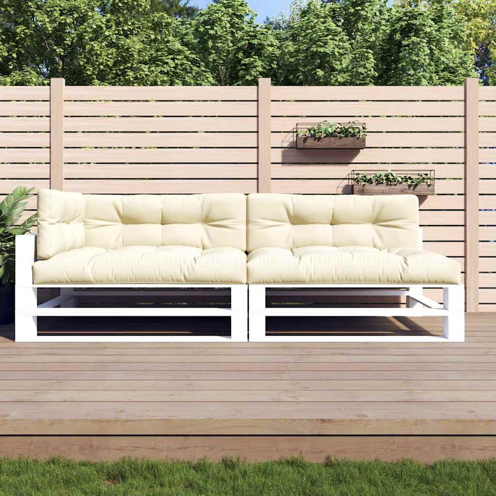 vidaXL Coussins de palette 5 pcs Crème Tissu