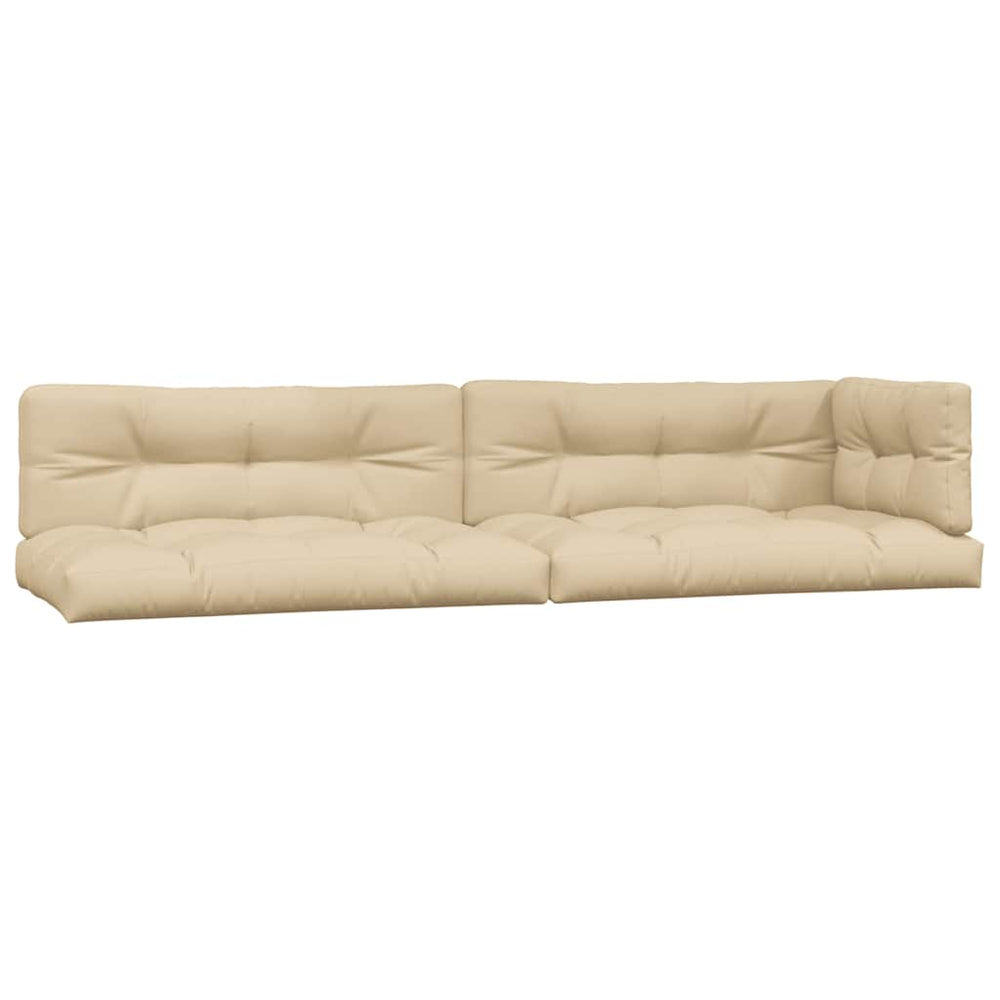 vidaXL Coussins de palette 5 pcs Tissu beige