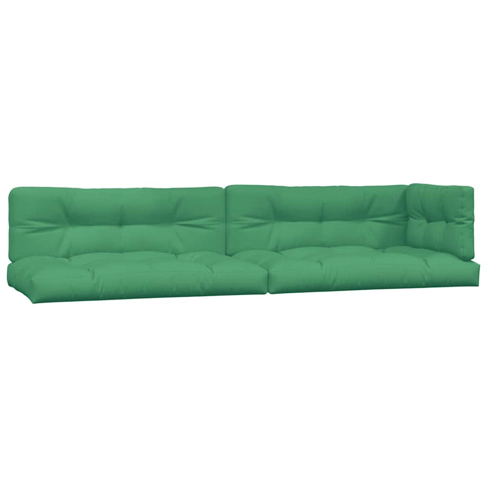vidaXL Coussins de palette 5 pcs Vert Tissu
