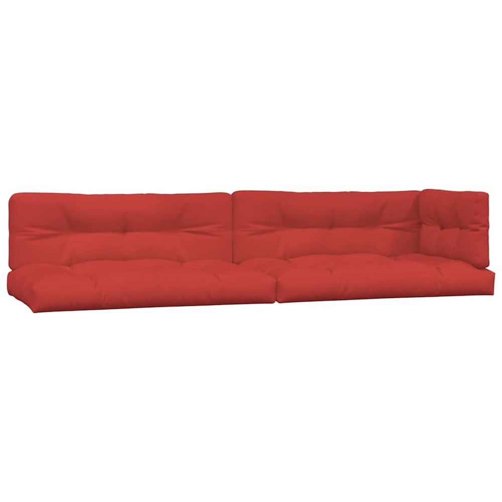vidaXL Coussins de palette 5 pcs Tissu rouge