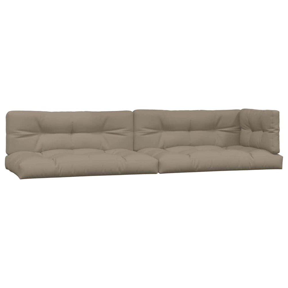 vidaXL Coussins de palette 5 pcs Taupe Tissu