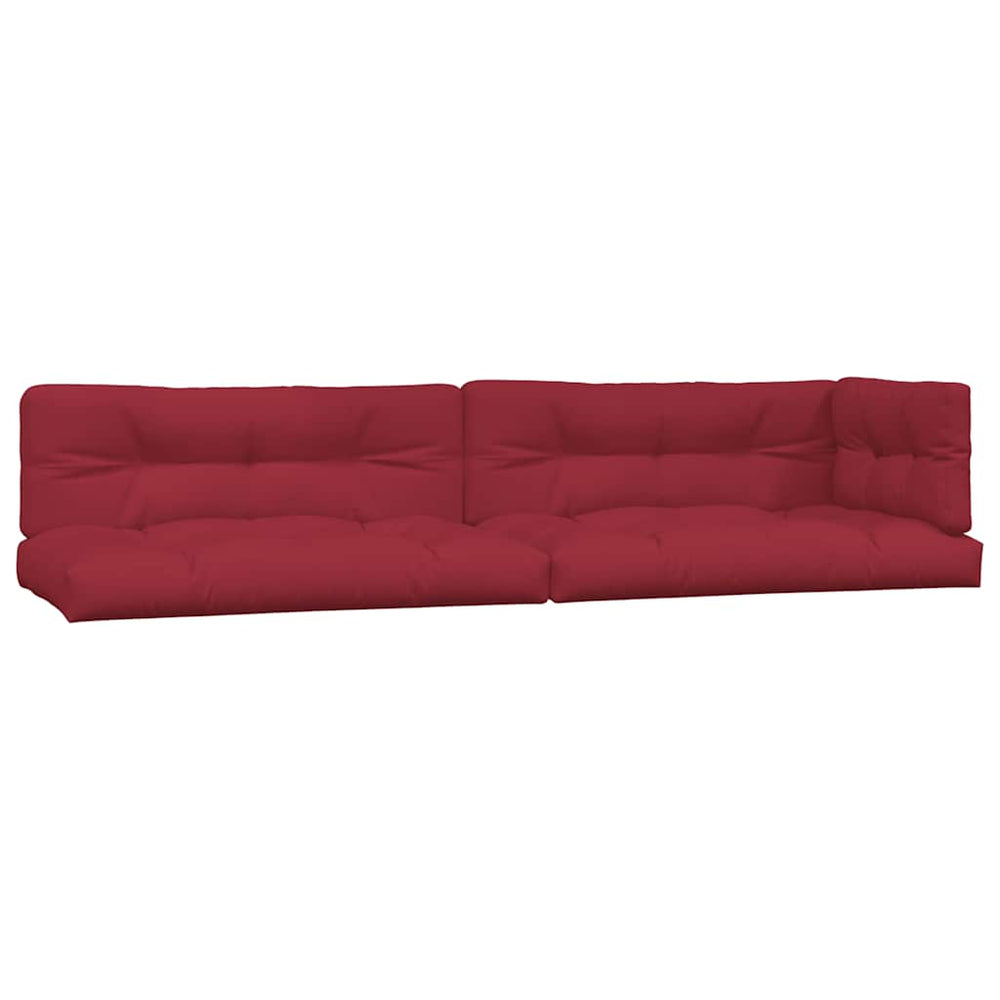 vidaXL Coussins de palette 5 pcs Tissu Rouge bordeaux
