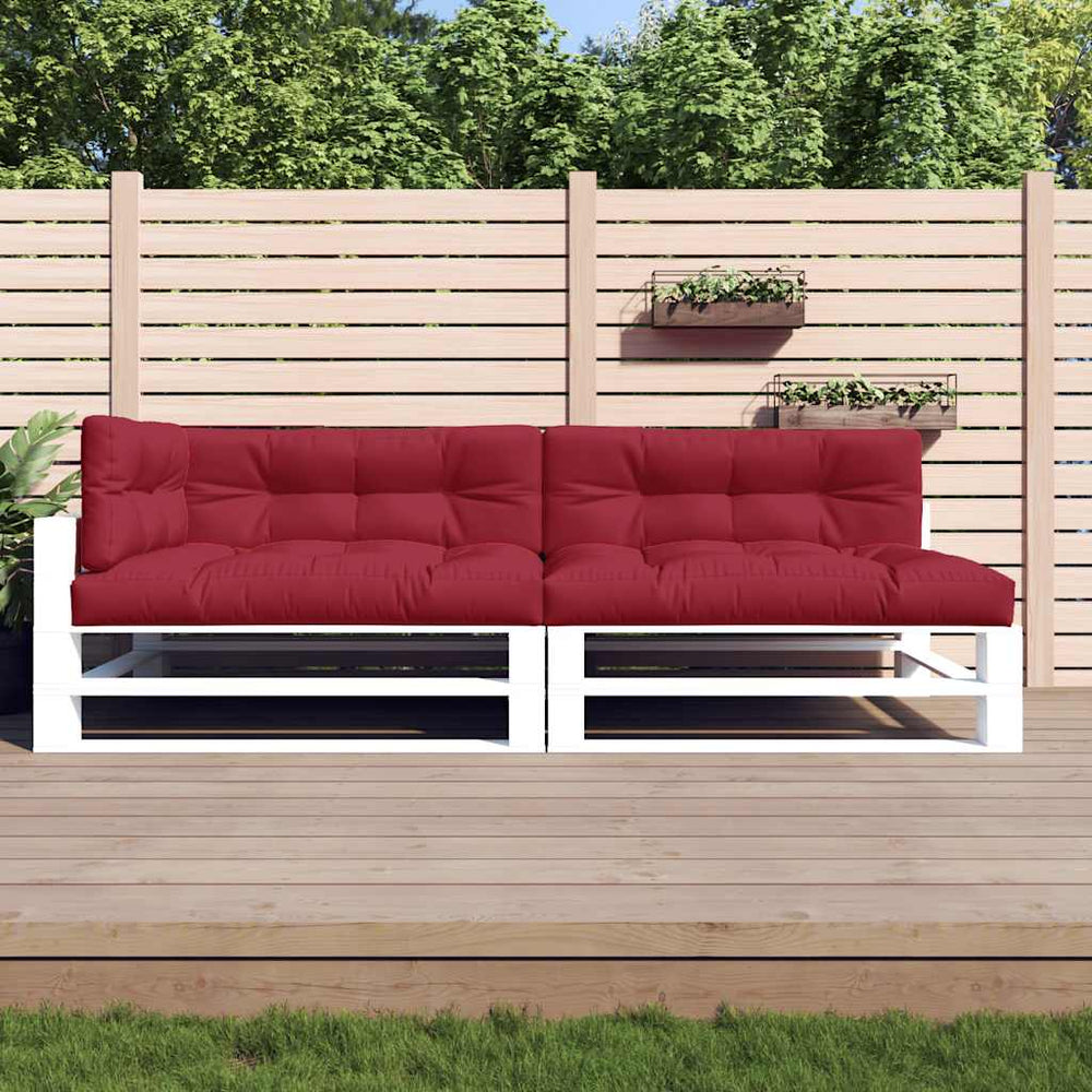 vidaXL Coussins de palette 5 pcs Tissu Rouge bordeaux