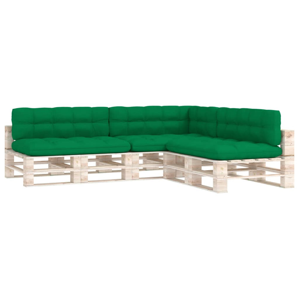 vidaXL Coussins pour canapé palette 7 pcs Vert