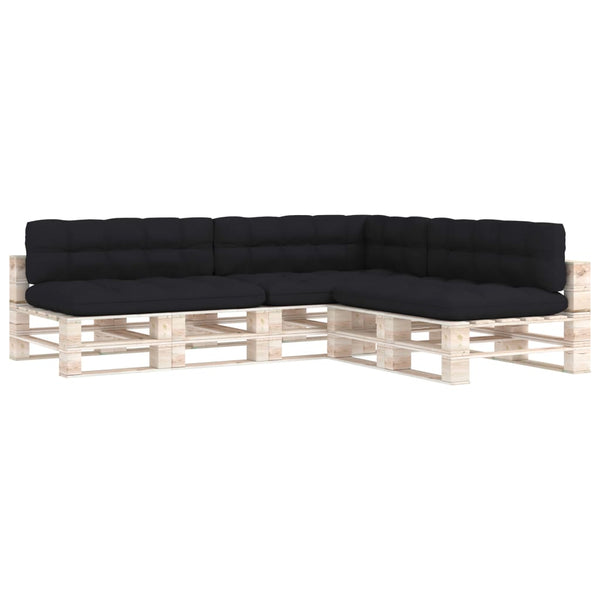 Palettensofa-Auflagen 7 Stk. Schwarz