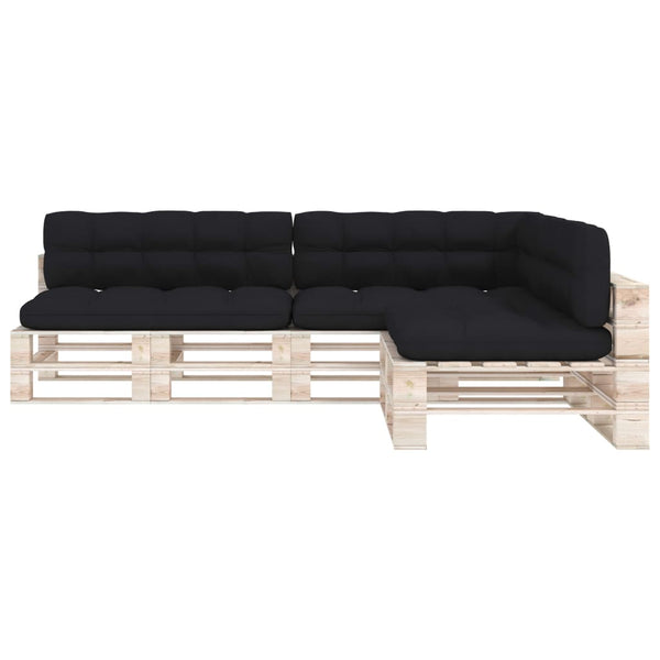 Palettensofa-Auflagen 7 Stk. Schwarz