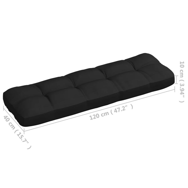 Palettensofa-Auflagen 7 Stk. Schwarz