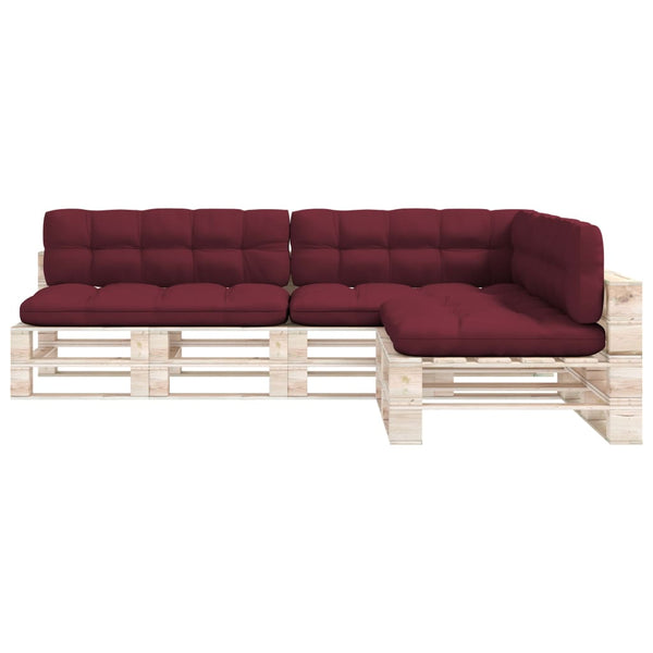 Palettensofa-Kissen 7 Stk. Weinrot