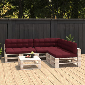Palettensofa-Kissen 7 Stk. Weinrot