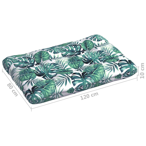 Palettensofa-Auflagen 7 Stk. Blattmuster
