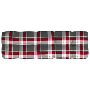 Palettensofa-Auflagen 7 Stk. Rot Karomuster