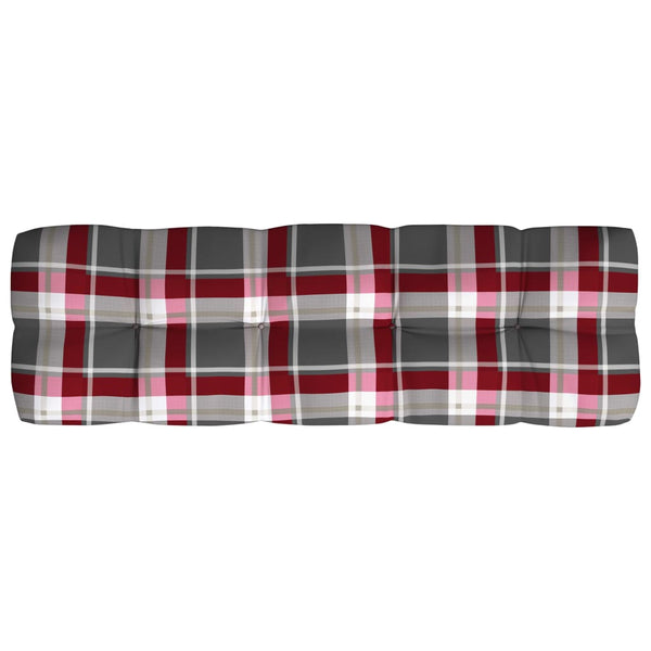 Palettensofa-Auflagen 7 Stk. Rot Karomuster