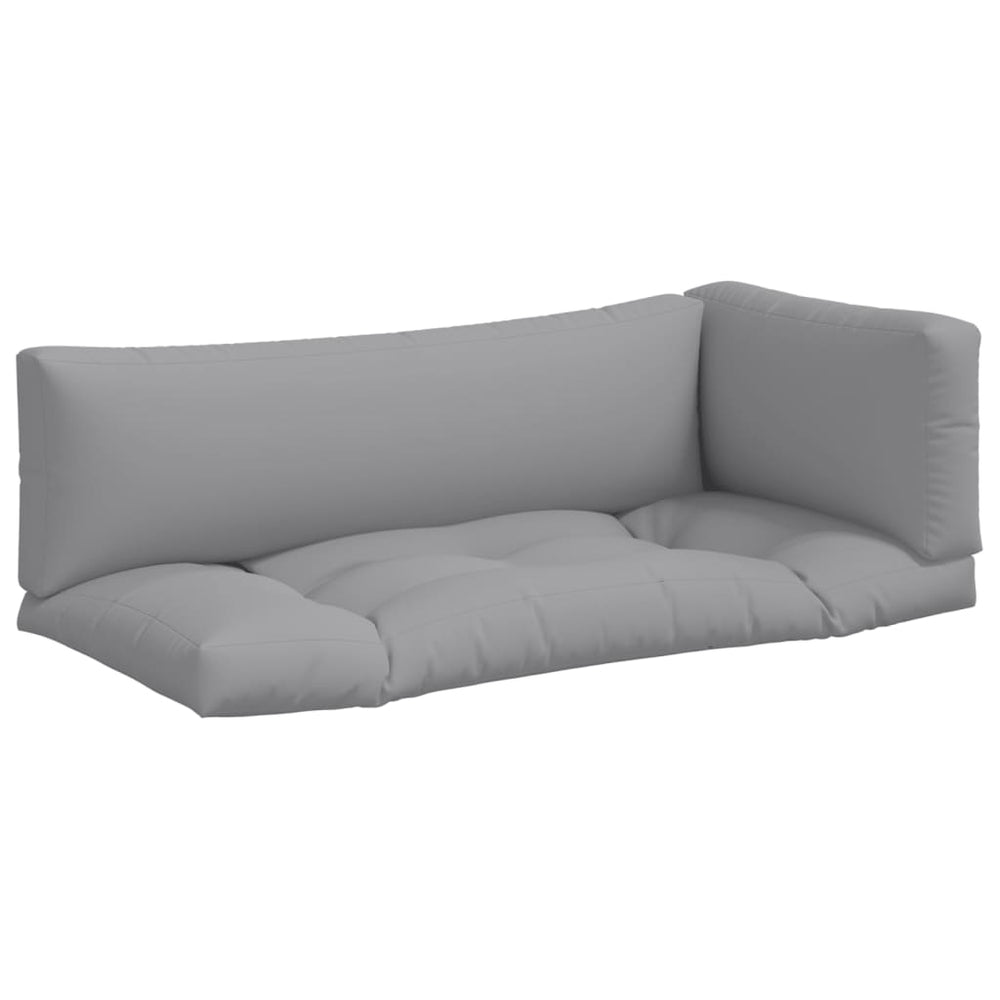 vidaXL Coussins de palette 3 pcs Gris Tissu
