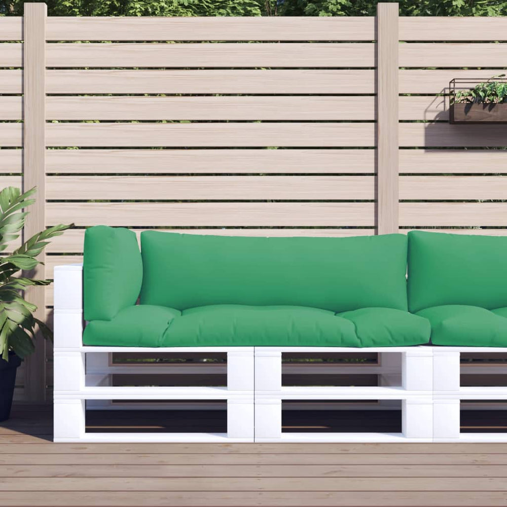 vidaXL Coussins de palette 3 pcs Vert Tissu