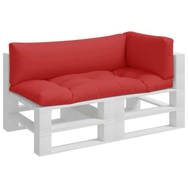 Palettenkissen 3-tlg. Rot Stoff