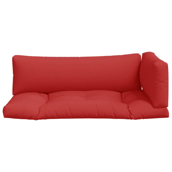Palettenkissen 3-tlg. Rot Stoff
