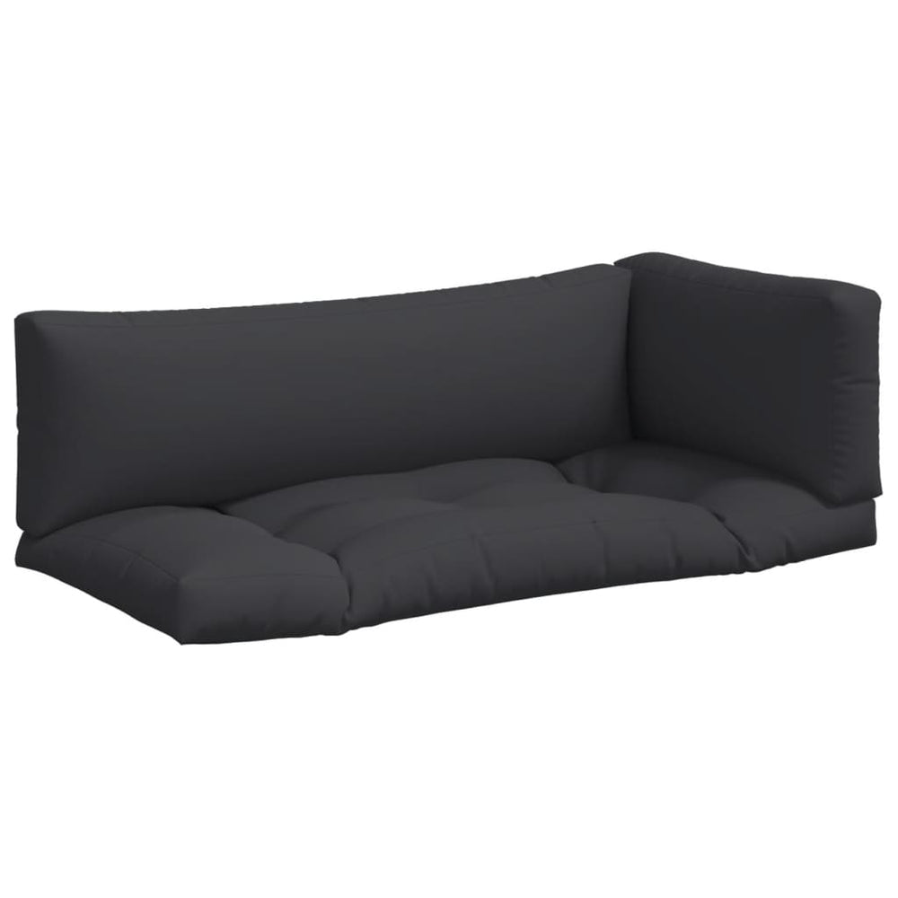 vidaXL Coussins pour palettes 3 pcs Noir Tissu