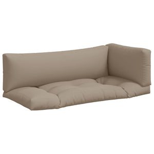 Palettenkissen 3-tlg. Taupe Stoff