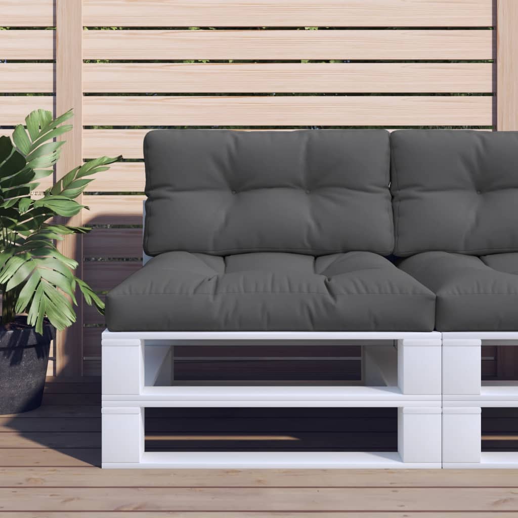 Palettenkissen Anthrazit 80x40x12 cm Stoff