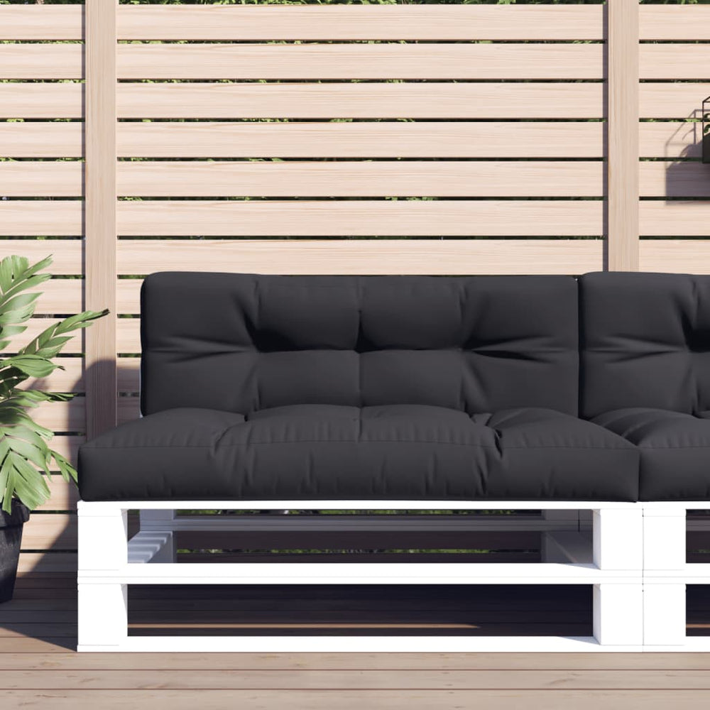 vidaXL Coussin de palette noir 120x40x12 cm en tissu