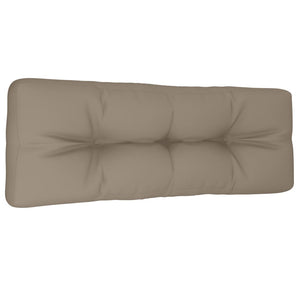 Palettenkissen Taupe 120x40x12 cm Stoff